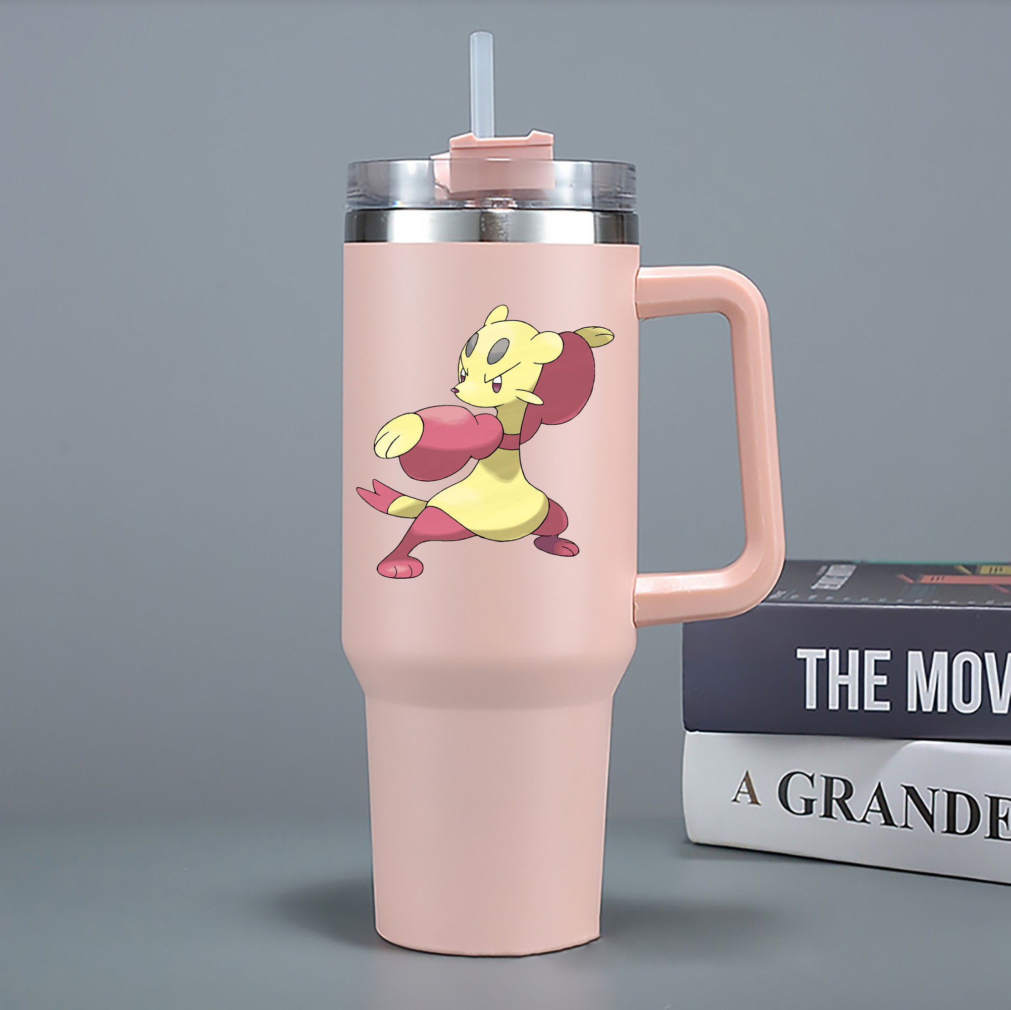 （画像用） ポケットモンスター Pokémon 1200mL車用タンブラー - クリスタルステッカー（プラスチックストロー付き）